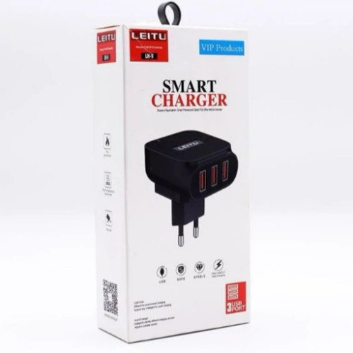 آداپتور 18 وات / 18w برند leito کد LH-9 سه خروجی فست شارژر