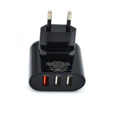 آداپتور 18 وات / 18w برند leito کد LH-9 سه خروجی فست شارژر