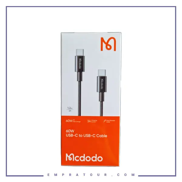 کابل شارژ اپل ایفون 16 IPHONE برند مکدودو mcdodo ca-277اورجینال صدرصد 1USB-C متر  60W