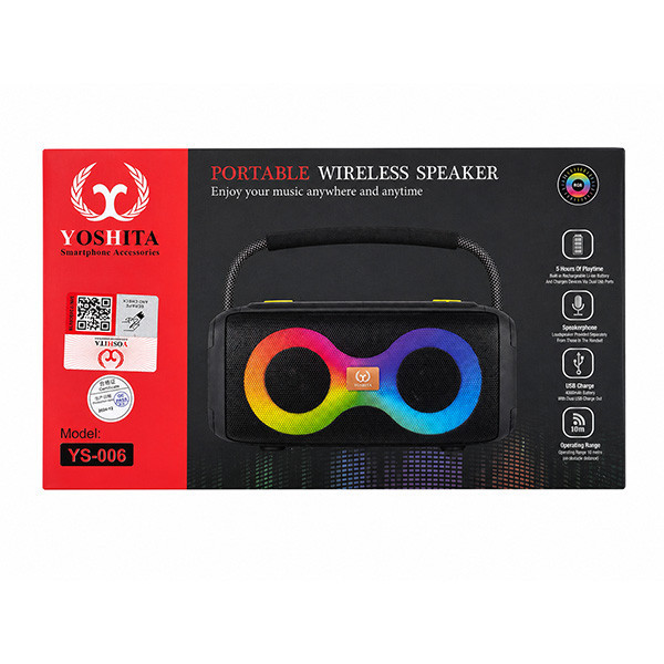 اسپیکر بلوتوثی بی سیم YOSHITA مدل YS-006 - مشکی - MMS
