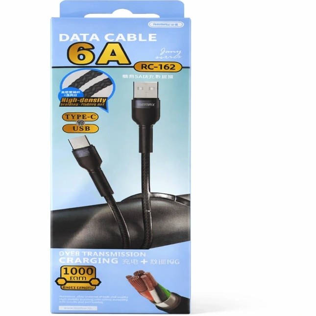 کابل شارژ  USB  به TC ریمکس  مدل  REMAX RC-162 /کابل تایپ سی /  CABLE USB TO TC/