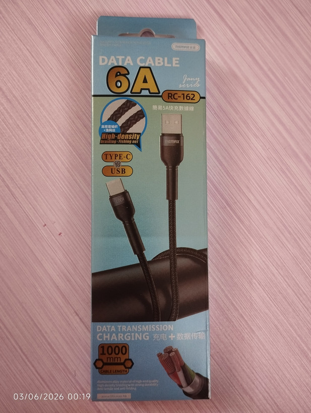 کابل شارژ USB به TC ریمکس مدل REMAX RC-162 /کابل تایپ سی / CABLE USB TO TC/