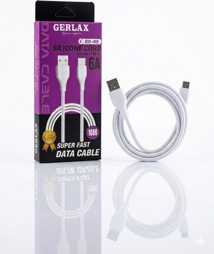 کابل شارژ تایپ سی USB به TC مدل GERLAX GD-55/کابل تایپ سی / CABLE USB TO TC/
