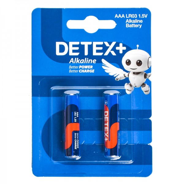باتری نیم قلمی آلکالاین دیتکس پلاس مدل Alkaline 1.5V LR03 AAA