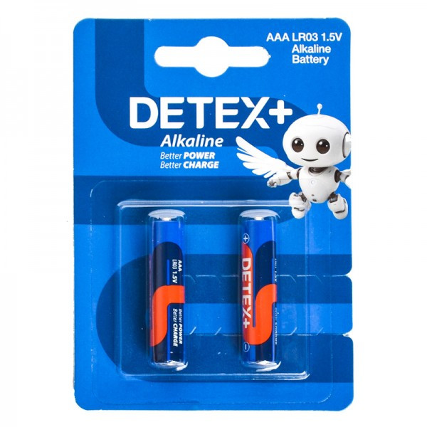 باتری نیم قلمی آلکالاین دیتکس پلاس مدل Alkaline 1.5V LR03 AAA