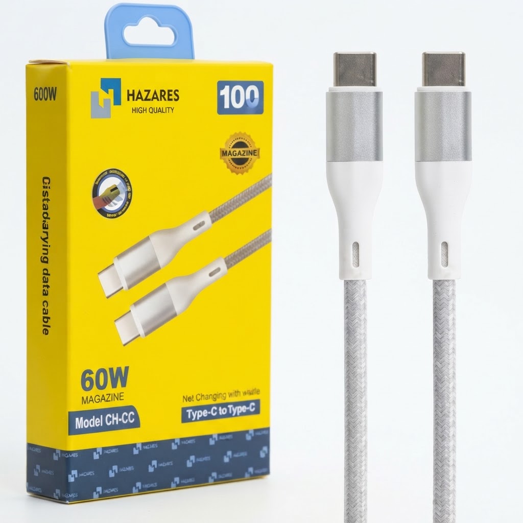 کابل شارژر تایپ سی به تایپ سی مازارس C17-CL1/مابل مازارس 2 سر تایپ سی MAZARES